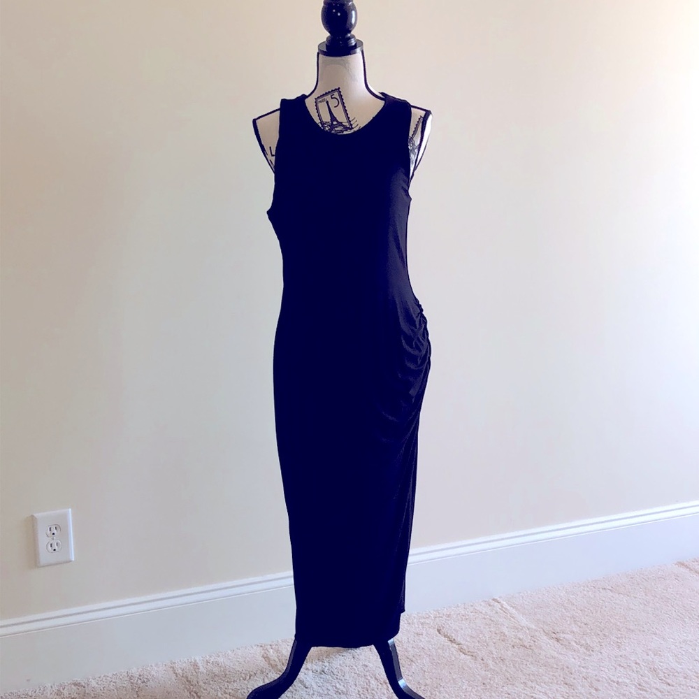 Banana Republic double layer knit dress with ruching